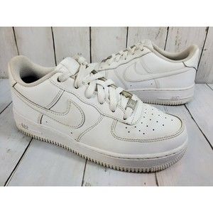 Nike Air Force 1 Low Triple All White 314192-117 Boys Size 6.5Y (Womens 8) *Read